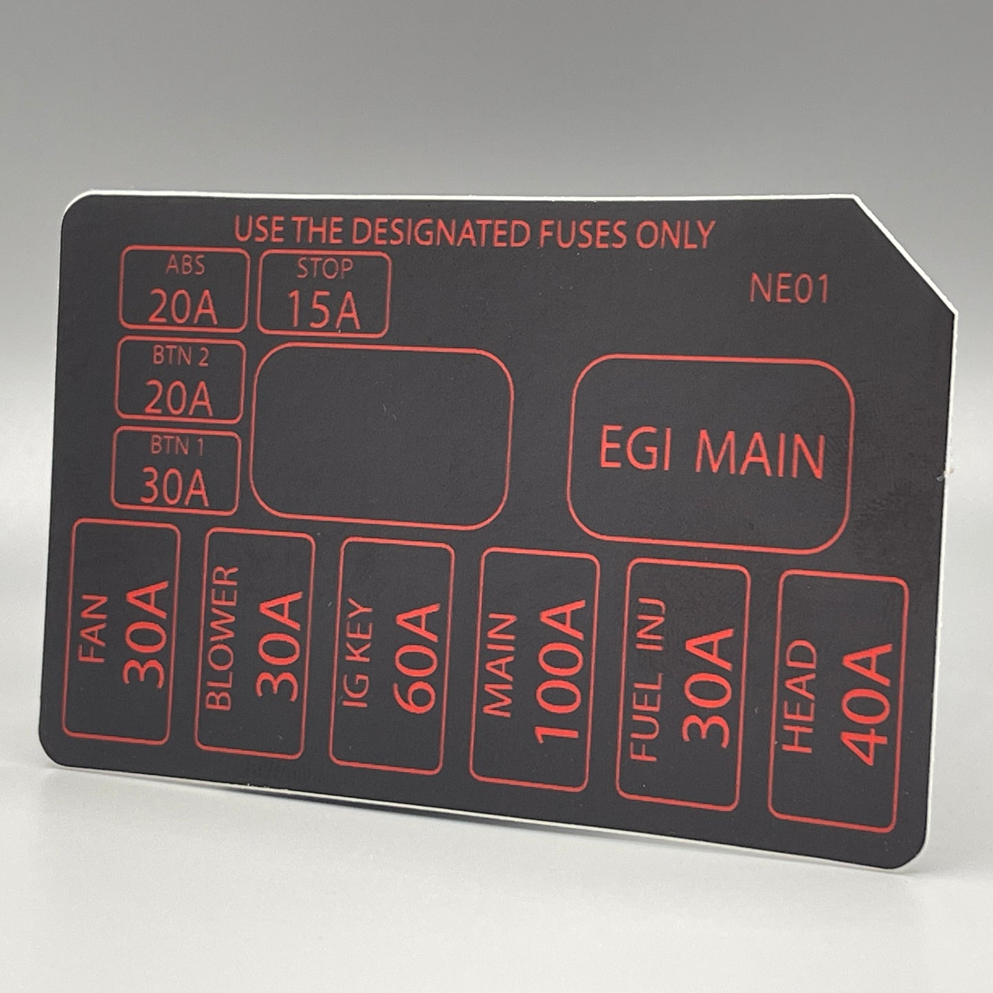Miata Engine Fuse Box Decal
