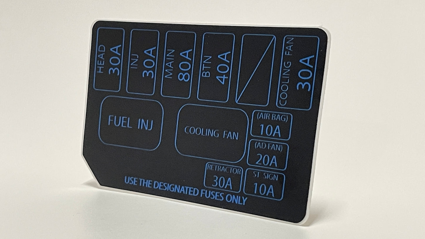 Miata Engine Fuse Box Decal