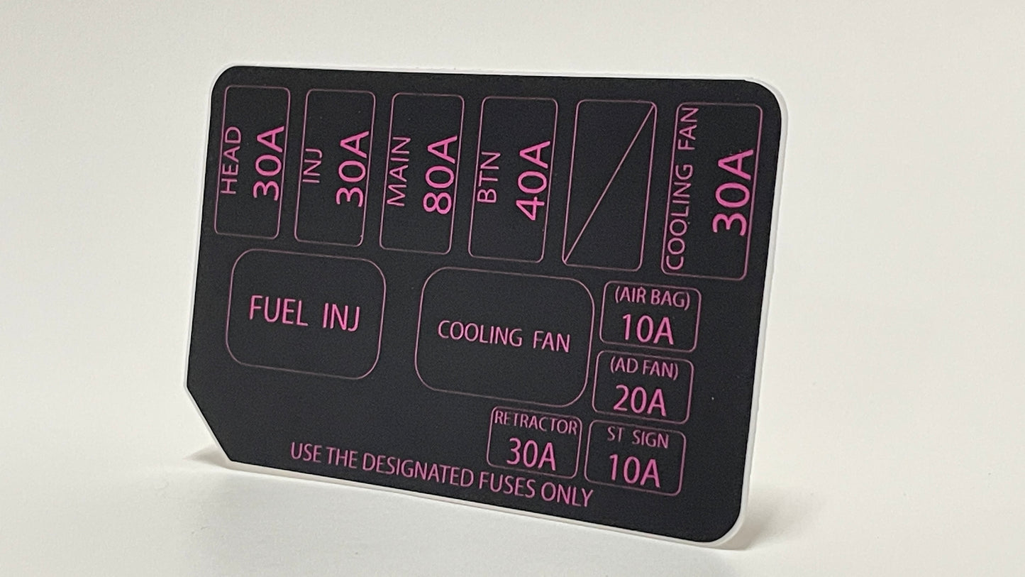 Miata Engine Fuse Box Decal