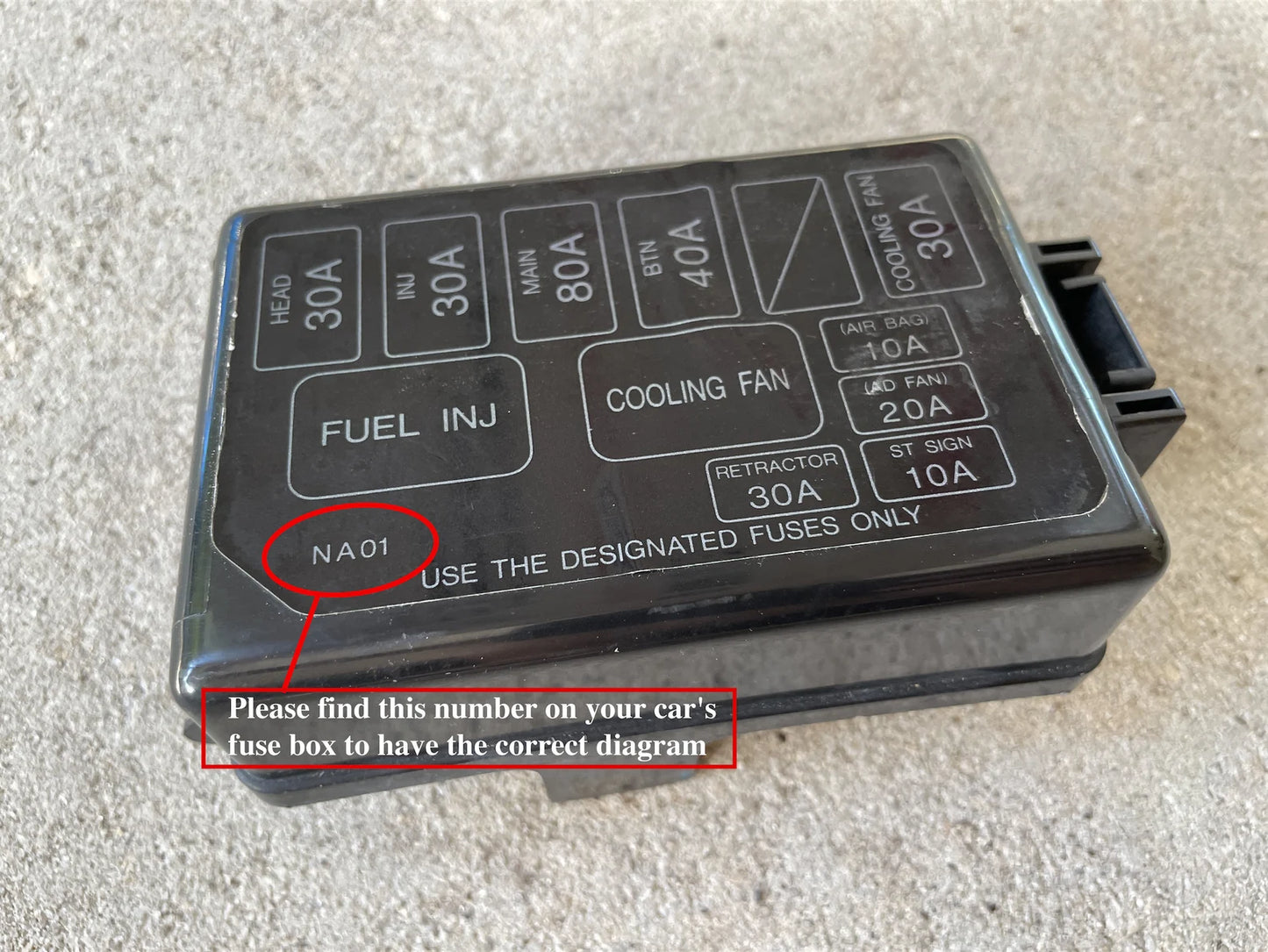 Miata Engine Fuse Box Decal