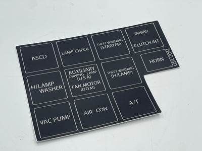 SaikoMFG 87-89 Nissan 300ZX Z31 Turbo fuse box decal – OEM+ replacement
