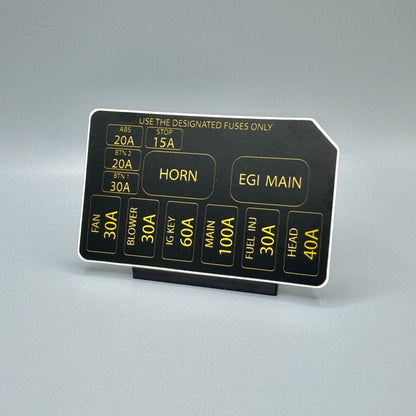 NA/NB Miata Engine Fuse Box Decal