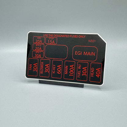 NA/NB Miata Engine Fuse Box Decal